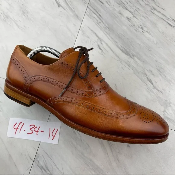 Men\'s Beck Handcrafted Brogue Wingtip Leather Dress Shoes Taft Men main image 3